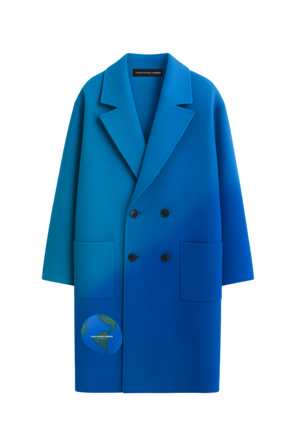Two Tone Double Breasted Long Coat