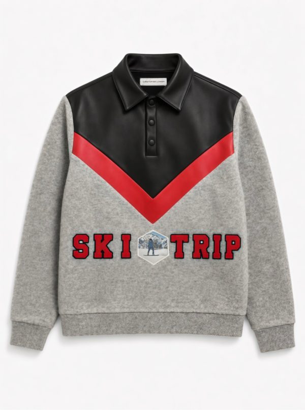 SKI TRIP Leather & Wool Polo
