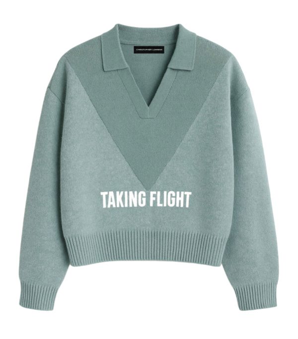 Taking Flight Wool Polo Sweater