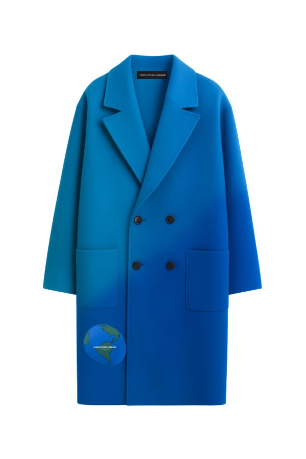 Two Tone Double Breasted Long Coat