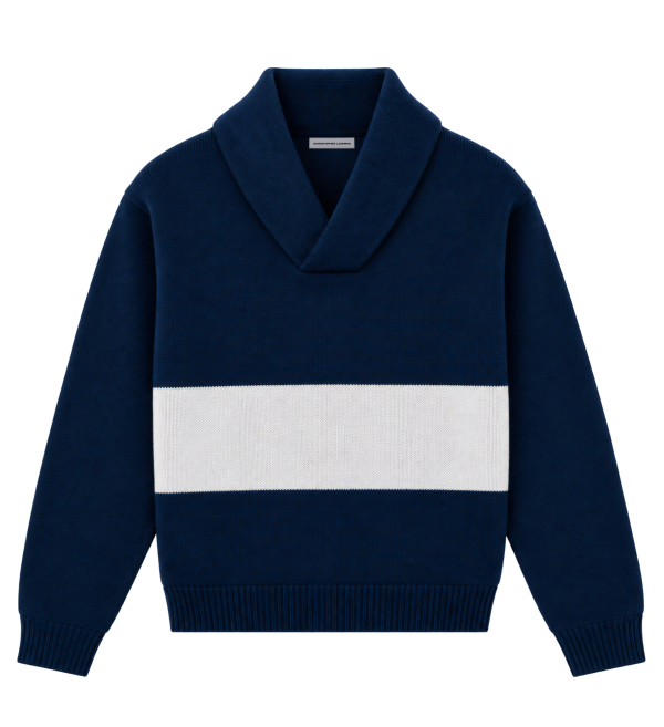 Shawl Collar Knit Sweater